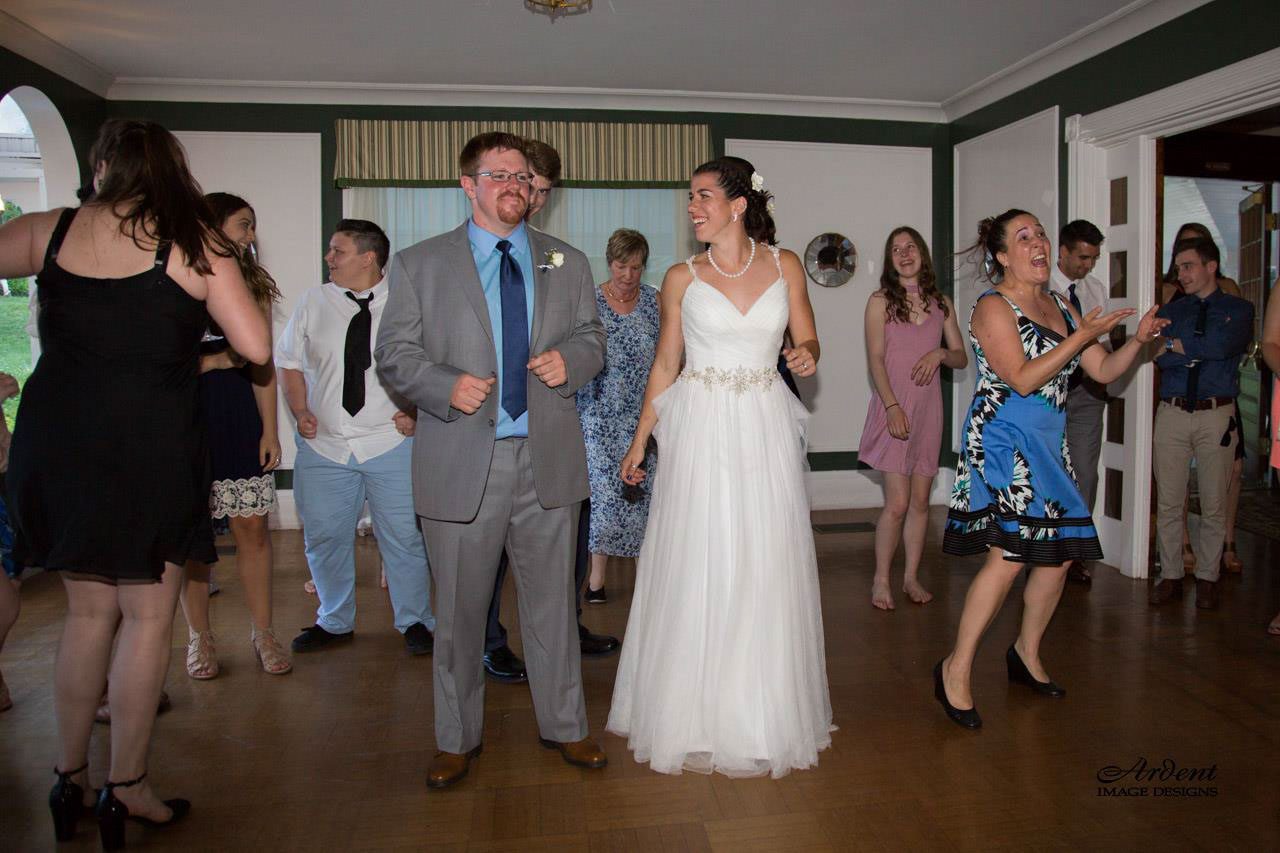 Kat & Jesse, A Gazebo Ceremony Kat & Jesse Dancing in Formal Drawing Room